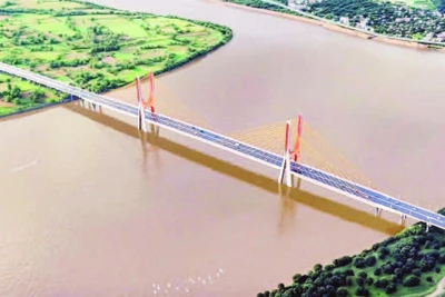 Phối cảnh cầu Ngọc Hồi.