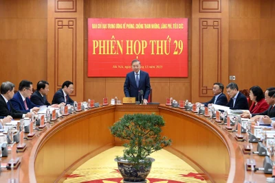 Tổng Bí thư Tô Lâm chủ trì Phiên họp thứ 29 của Ban Chỉ đạo Trung ương về phòng, chống tham nhũng, lãng phí, tiêu cực. 