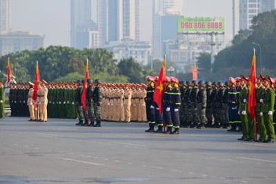 Các lực lượng tham gia Lễ xuất quân.