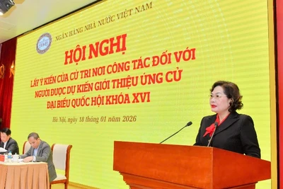 Giới thiệu Thống đốc Ngân hàng Nhà nước Nguyễn Thị Hồng ứng cử đại biểu Quốc hội khóa XVI.