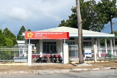 Trụ sở làm việc Trung tâm Phục vụ hành chính công xã Vị Thủy, thành phố Cần Thơ.