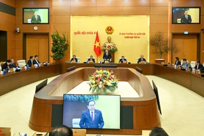 Quang cảnh Phiên họp thứ 54 của Ủy ban Thường vụ Quốc hội. (Ảnh: DUY LINH)