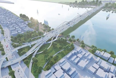 Phối cảnh cầu Trần Hưng Đạo.