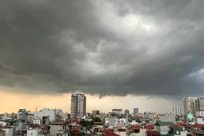 Hà Nội yêu cầu các địa phương chủ động các phương án ứng phó với mưa bão. (Ảnh: Trung tâm Dự báo khí tượng thủy văn quốc gia). 