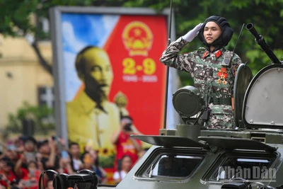 Quang cảnh Lễ diễu binh, diễu hành kỷ niệm 80 năm Cách mạng Tháng Tám thành công và Quốc khánh 2/9. (Ảnh: Thế Đại)