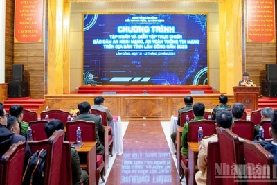 Quang cảnh khai mạc tập huấn và diễn tập thực chiến bảo đảm an ninh mạng, an toàn thông tin mạng trên địa bàn tỉnh Lâm Đồng năm 2025.