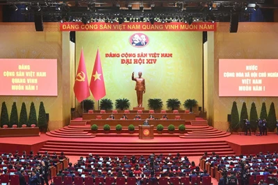 Toàn cảnh phiên họp trù bị Đại hội đại biểu toàn quốc lần thứ XIV của Đảng. (Ảnh: DUY LINH)