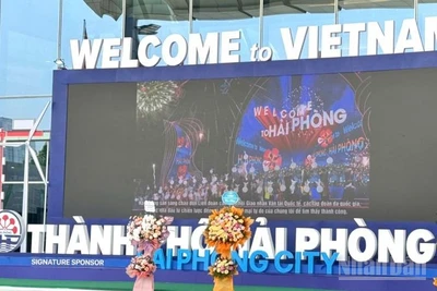 Một gian hàng giới thiệu về thành phố Hải Phòng. (Ảnh: HNV)