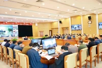 Toàn cảnh cuộc họp đốc thúc giải ngân vốn đầu tư công năm 2025 của Bộ Xây dựng. (Ảnh: Lan Hương)