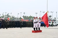 Quang cảnh Lễ ra quân đợt cao điểm tấn công, trấn áp tội phạm của Công an thành phố Hải Phòng.