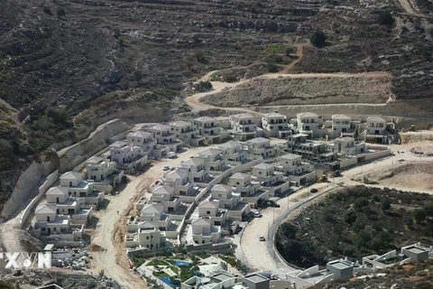 Quang cảnh khu định cư của Israel ở Givat Zeev, Khu Bờ Tây. (Ảnh: THX/TTXVN)