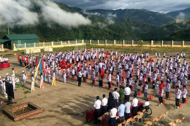 Khai giảng năm học mới tại Trường phổ thông dân tộc bán trú tiểu học và trung học cơ sở Pa Ủ (Lai Châu).