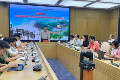 Quang cảnh buổi họp báo về Lễ hội mùa thu Côn Sơn-Kiếp Bạc năm 2025.
