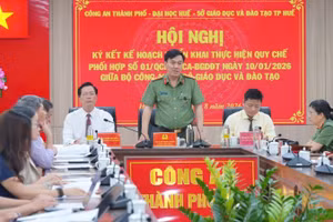 Ngành công an và giáo dục đang phối hợp để xây dựng môi trường giáo dục an toàn, lành mạnh. (Ảnh: Công an thành phố Huế)