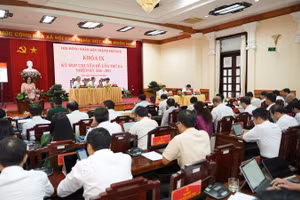 Tại kỳ họp này Hội đồng nhân dân đã biểu quyết thông qua nghị quyết giảm Ban, Sở. (Ảnh: Quang Tiến)