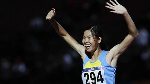 Dương Thị Việt Anh đã mang về vinh quang thứ hai cho Điền kinh Việt Nam trong ngày hôm nay. (Ảnh: bongdaplus)