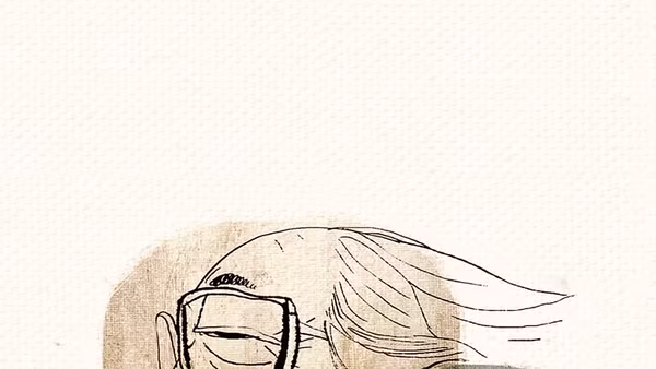 Chân dung nhà văn Tô Hoài trên bìa cuốn “Cát bụi chân ai”.