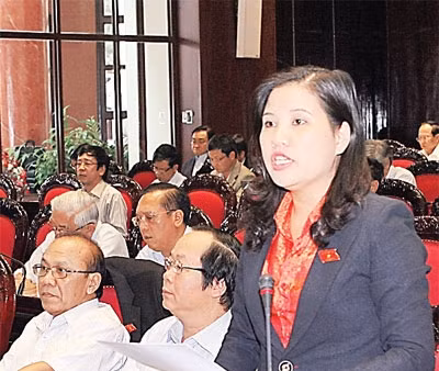 Bà Đinh Thị Phương Lan (Đại biểu QH tỉnh Quảng Ngãi):