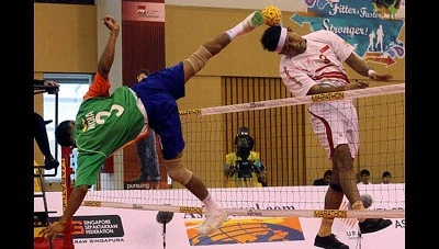 VĐV đầu đàn của cầu mây Singapore Muhammad Magrib.