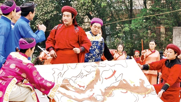 Tái hiện hình ảnh trong Lễ kỷ niệm Chiến thắng Ngọc Hồi - Đống Đa. Ảnh: Song Anh