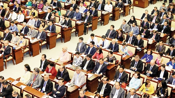 Các đại biểu dự Hội nghị người Việt Nam ở nước ngoài toàn thế giới năm 2016.