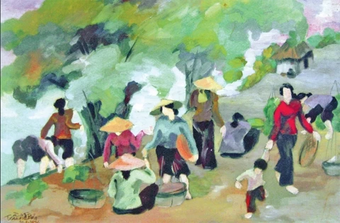 Chợ quê - Bột mầu của TRẦN ĐỨC BẢO