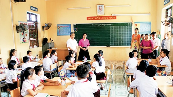 Một tiết học của học sinh Trường tiểu học Phục Lễ (Thủy Nguyên, Hải Phòng).