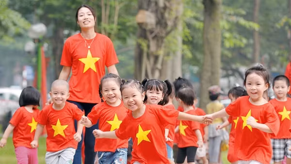 Những chủ nhân tương lai của đất nước.     Ảnh: Khoa Đăng