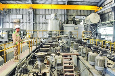 Hệ thống lọc tách tro xỉ để làm vật liệu xây dựng tại Công ty cổ phần Sông Đà Cao Cường.