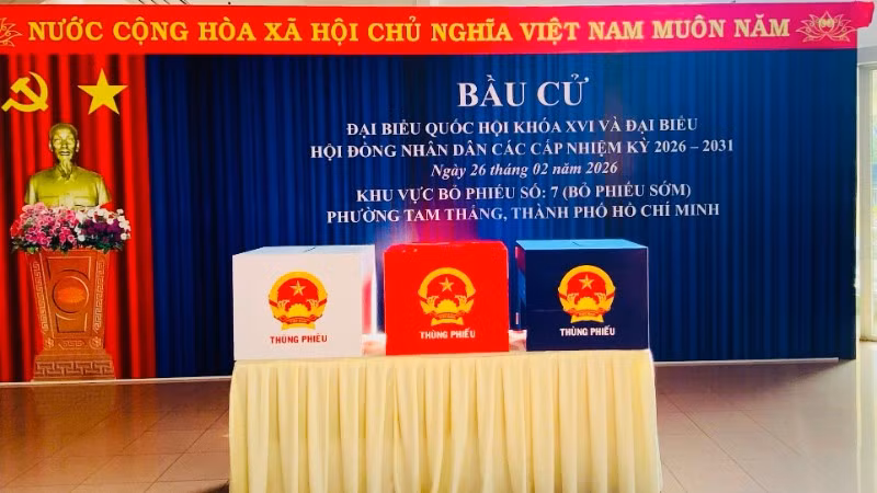 Công tác chuẩn bị cho ngày bỏ phiếu sớm trên địa bàn phường Tam Thắng đã hoàn tất.