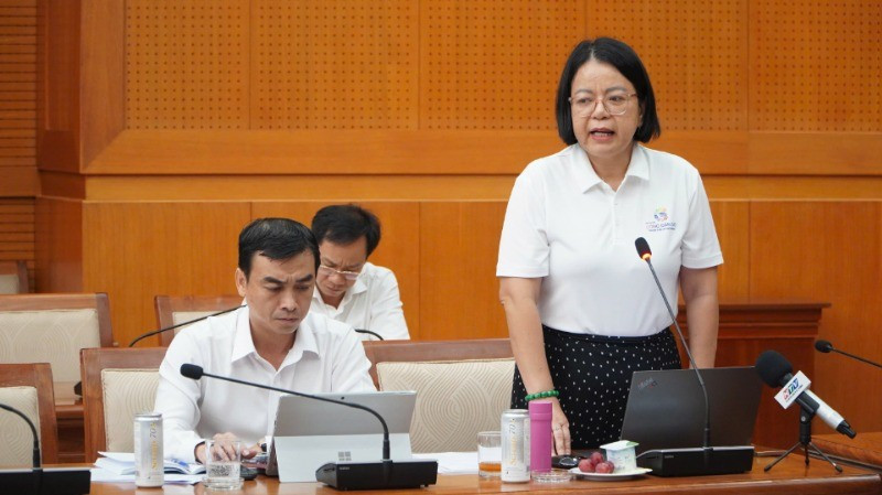 Giám đốc Trung tâm Chuyển đổi số Thành phố Hồ Chí Minh Võ Thị Trung Trinh phát biểu tại buổi vận hành thử nghiệm. dong-chi-trung-trinh-4752.jpg