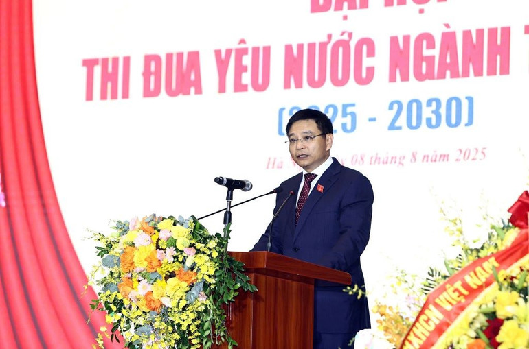 Bộ trưởng Tài chính Nguyễn Văn Thắng phát biểu tại Đại hội. 1-anh-bt-phat-bieu.jpg