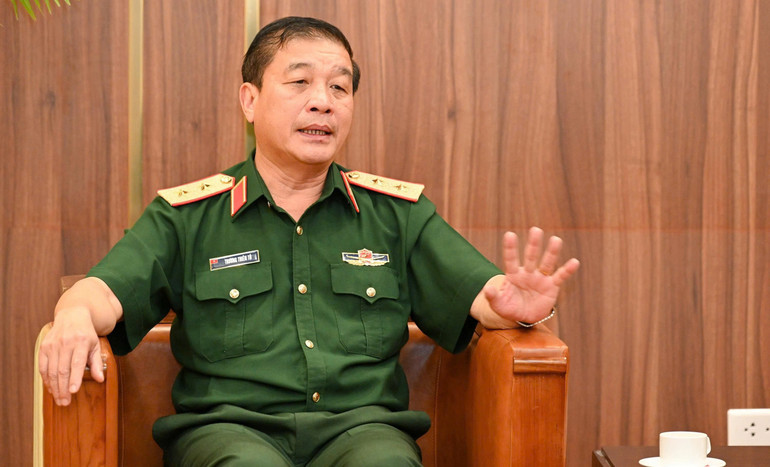 Trung tướng Trương Thiên Tô, Phó Chủ nhiệm Tổng cục Chính trị Quân đội nhân dân Việt Nam. (Ảnh: THẾ ĐẠI) 8ef273c3c564713a287538.jpg