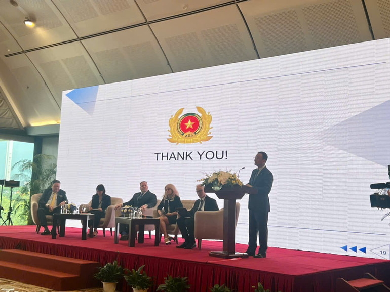 Ông Phạm Thế Tùng, Thứ trưởng Công an Việt Nam phát biểu tại sự kiện. z7155306408429-00d2bc2d6c6f23d69e06298a060059fe.jpg