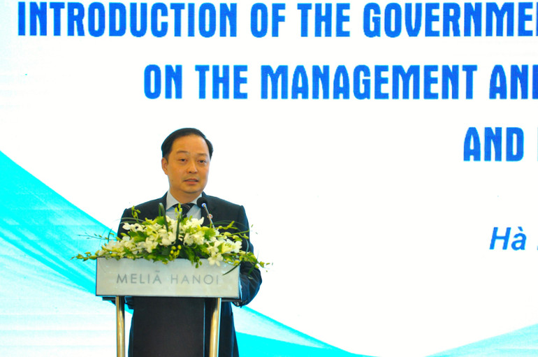 Ông Nguyễn Quốc Phương, Cục trưởng Cục Quản lý nợ và Kinh tế đối ngoại, Bộ Tài chính phát biểu tại Hội thảo. ong-nguyen-quoc-phuong-1.jpg