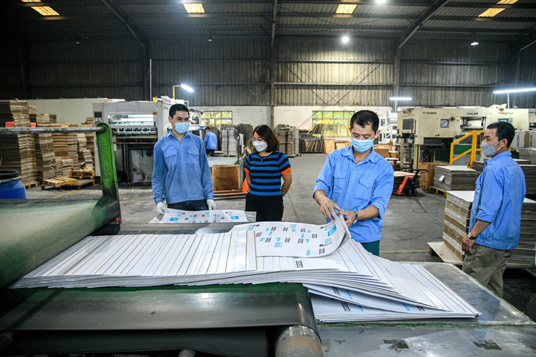 Số lao động trong các ngành sản xuất công nghiệp cũng tăng tích cực. (Ảnh: THÀNH ĐẠT) 6ccba638df066c58351731.jpg