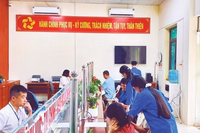 Trung tâm Phục vụ hành chính công xã Chiến Thắng.