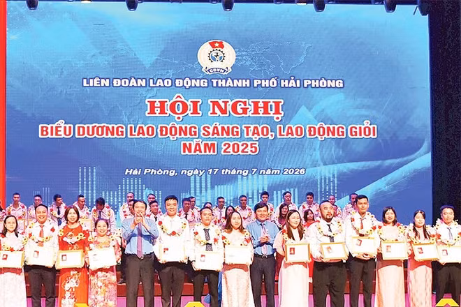 Liên đoàn Lao động thành phố Hải Phòng biểu dương lao động sáng tạo, lao động giỏi năm 2025.