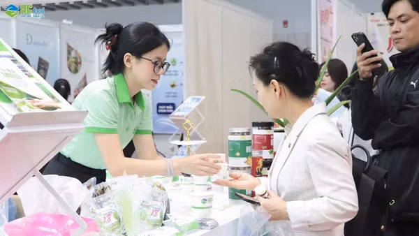 Nha đam hương yến, nha đam sệt vị chanh dây, vị dâu, nha đam không đường… đạt OCOP 4 sao do Công ty cổ phần Thực phẩm Cánh Đồng Việt (VietFarm), phường Bảo An, tỉnh Khánh Hòa sản xuất đã có mặt tại nhiều hệ thống siêu thị trên cả nước. (Ảnh: NGUYỄN TRUNG)