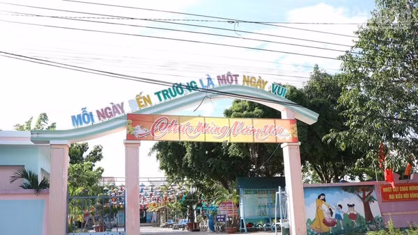 Trường mầm non Ninh Sơn (xã Ninh Sơn, tỉnh Khánh Hòa) được tu sửa đẹp, khang trang, sẵn sàng đón các cháu ngày tựu trường năm học mới. (Ảnh: PHƯỚC THIỆN)