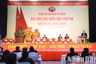 Đại hội đại biểu Đảng bộ Đại học Đà Nẵng lần thứ VII, nhiệm kỳ 2025-2030. (Ảnh: ANH ĐÀO)