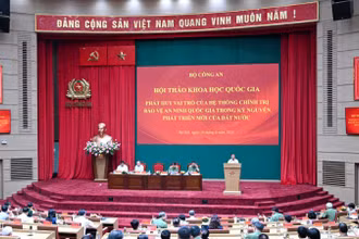 Quang cảnh Hội thảo khoa học quốc gia “Phát huy vai trò của hệ thống chính trị bảo vệ an ninh quốc gia trong kỷ nguyên phát triển mới của đất nước”. (Ảnh: DUY LINH)