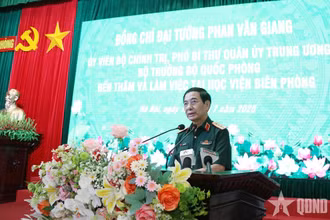 Đại tướng Phan Văn Giang phát biểu tại sự kiện. (Ảnh: qdnd.vn)