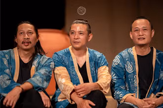 Ba nghệ sĩ Nguyễn Đức Minh, Nguyễn Quang Sự, Đinh Anh Tuấn