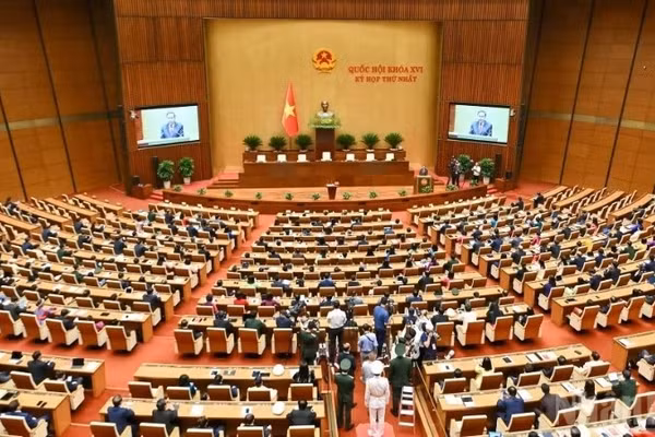 Phiên khai mạc Kỳ họp thứ nhất, Quốc hội khóa XVI. (Ảnh: DUY LINH)