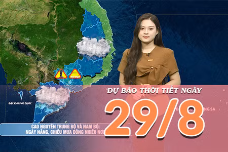 [Video] Dự báo thời tiết ngày 29/8/2026: Mưa to về chiều tối tại Bắc Bộ, Trung Bộ tiếp tục nắng nóng, có nơi gay gắt