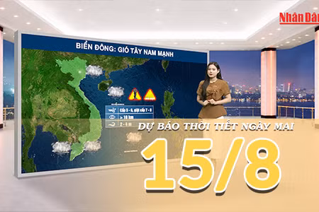 [Video] Dự báo thời tiết đêm nay và ngày mai ngày 15/8/2026: Mưa gia tăng tại Bắc Bộ và Trung Bộ, Nam Bộ tiếp tục có dông