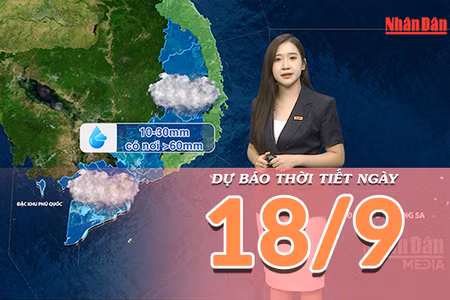 [Video] Dự báo thời tiết ngày 18/9/2026: Bắc Bộ dần ngớt mưa, chiều tối phía Nam mưa gia tăng 
