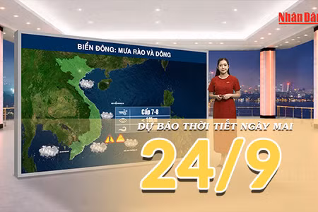 [Video] Dự báo thời tiết đêm nay và ngày mai 24/9/2026: Trung Bộ tiếp tục mưa lớn, đề phòng nguy cơ lũ quét và sạt lở