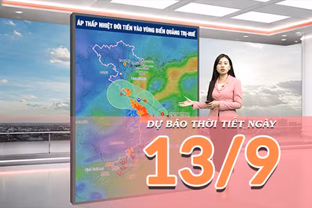 [Video] Dự báo thời tiết ngày 13/9/2026: Áp thấp nhiệt đới áp sát đất liền, Trung Bộ mưa lớn 